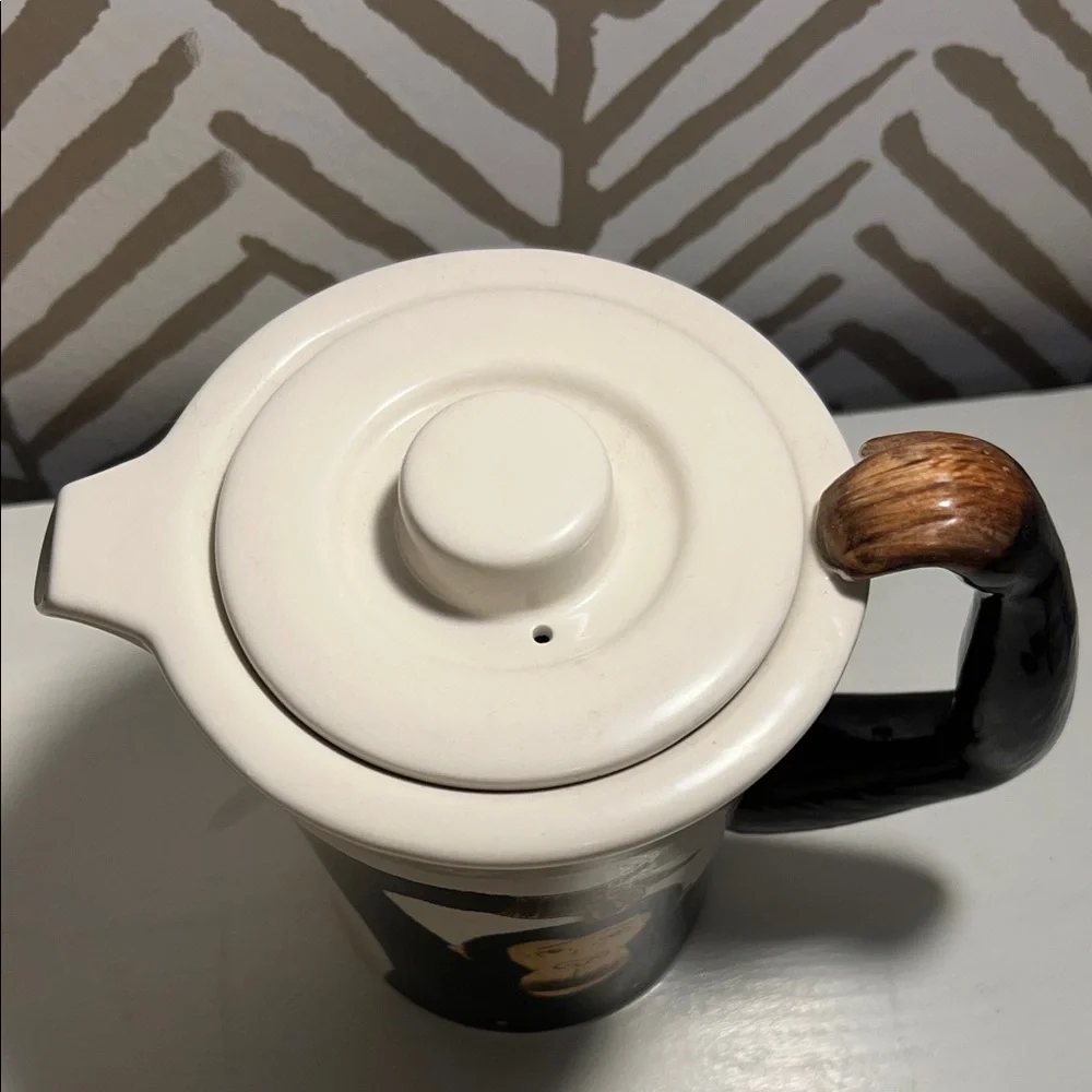 Pier 1 Monkey Design Ceramic Teapot